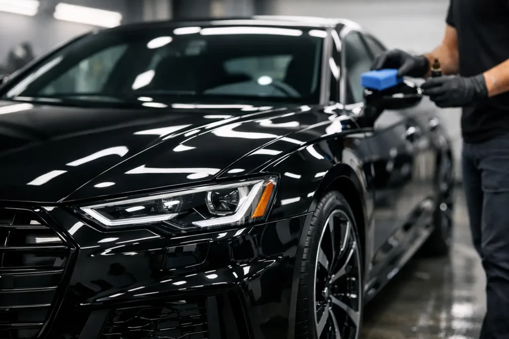 Ceramic Coating on Black Car Results
